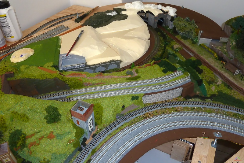 206 Hoher Ennder.JPG - Eine Landschaft wird gestaltet. Aus diesem Styrodur-Unterbau ist ...